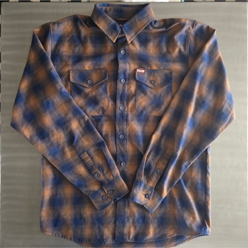 Dixxon The Eddie Pearl Jam Limited Edition Blue Brown Plaid Flannel Mens Medium